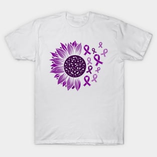 Purple Awareness Sunflower T-Shirt